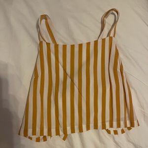 Pacsun; Lottie Moss gold/yellow tied in back tank. Size small.